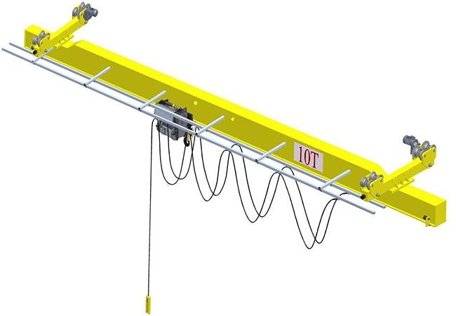 Vieno cilindro pluošto pakabos viršutinė dalis Crane.jpg Single Girder Beam Suspension Overhead Crane.jpg