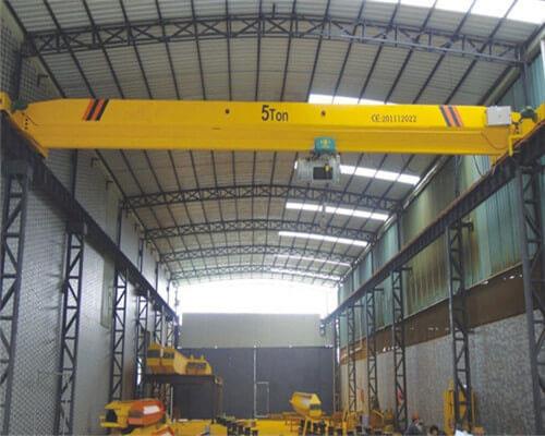 5 tonų viengubo svirties viršutinė kranas su elektrine pakaba 5 Ton Single Girder Overhead Crane with Electric Hoist.jpg